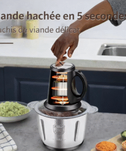 Hachoir Électrique Multifonction – Viande Hachée en 5 Secondes
